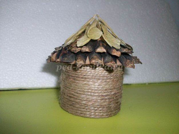 Настольная композиция из природного материала детскими руками: мастер-класс, часть 3