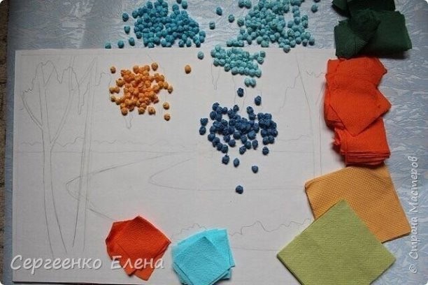 Картина из салфеток Картина из салфеток