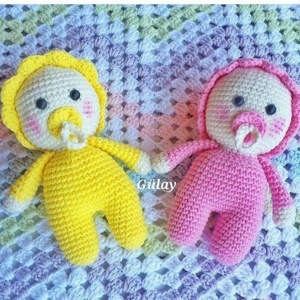 Вязаные карманные пупсики