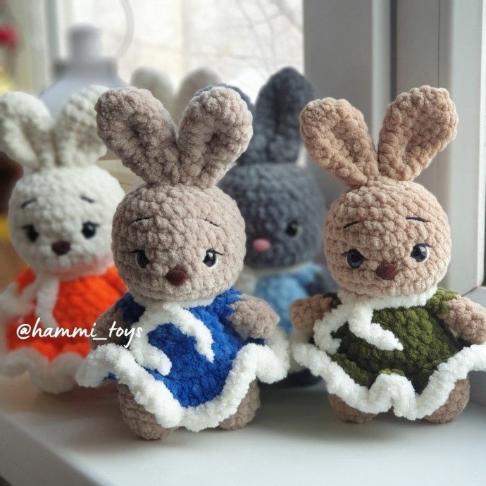 Зайка из пряжи Зайка из пряжи