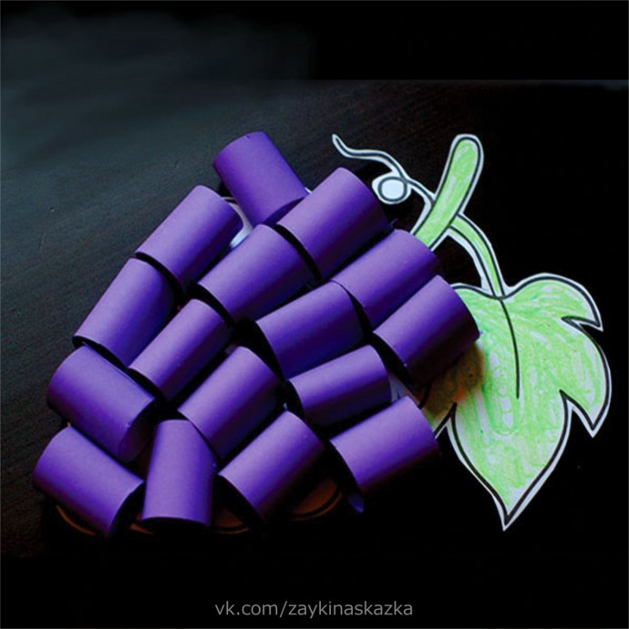 Виноград: объёмная аппликация Виноград: объёмная аппликация