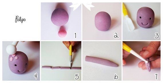 Лепим осьминога из пластилина Лепим осьминога из пластилина