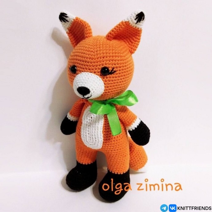Лисичка из пряжи