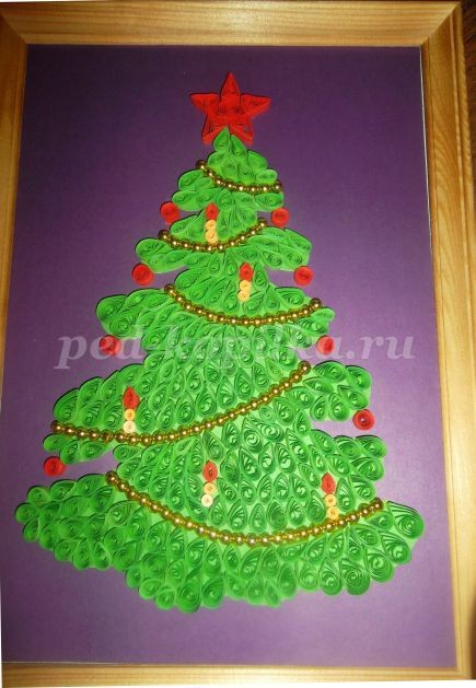 Новогодняя ёлка: квиллинг, часть 3