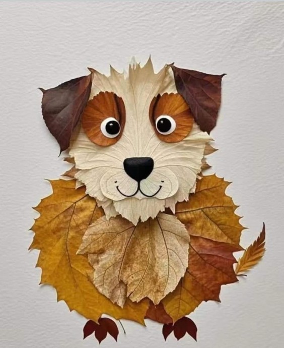 Осенние аппликации из листьев