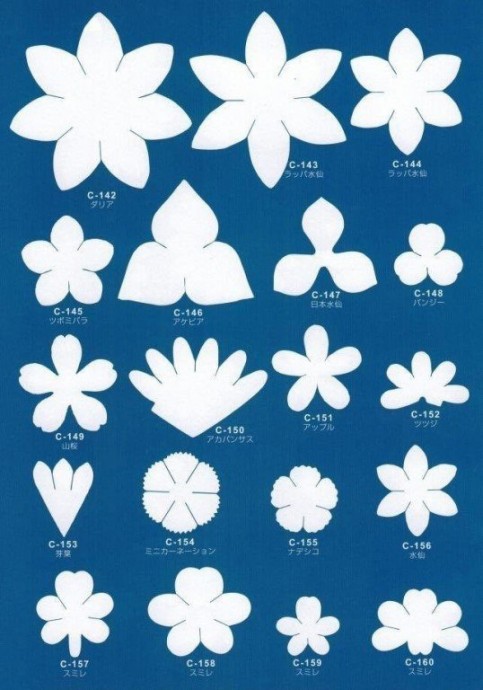 ​Шаблоны для создания разных цветочков