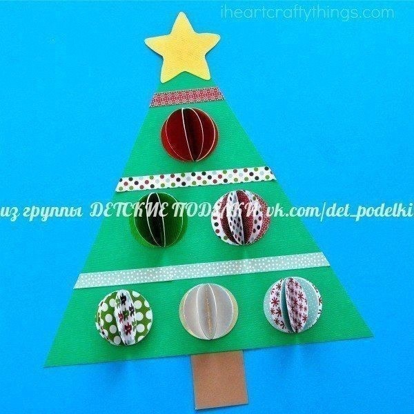 ​Ёлочка с объемными шариками