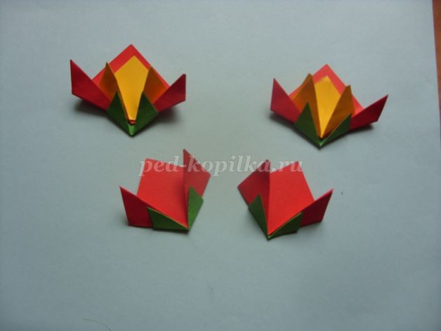 Оригами "Полевые цветы": мастер-класс, часть 1