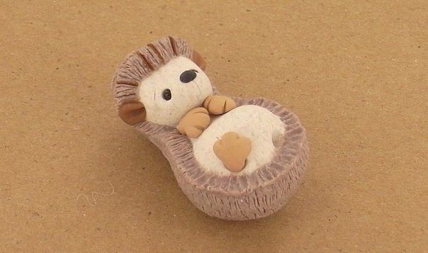 Лепка из полимерной глины: ёжик Лепка из полимерной глины: ёжик