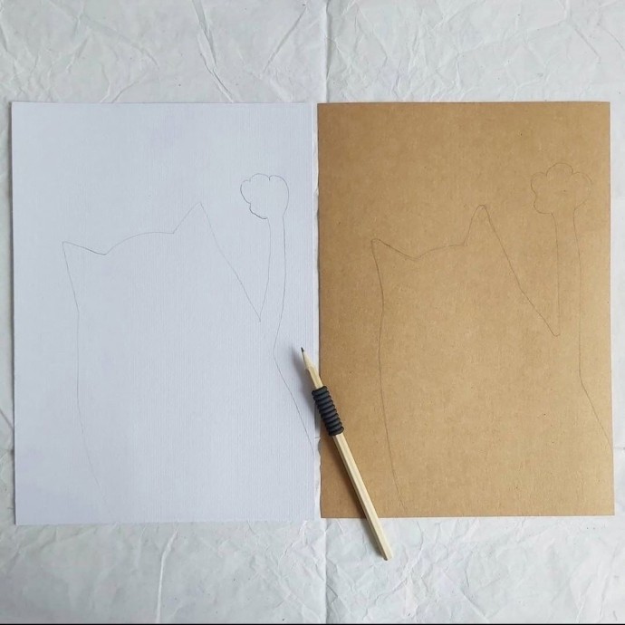 Рисуем черного и рыжего котика Рисуем черного и рыжего котика