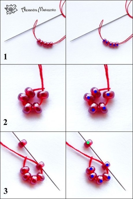 Малинка из бисера