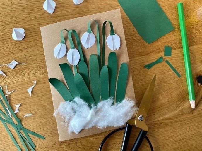 Объёмные подснежники