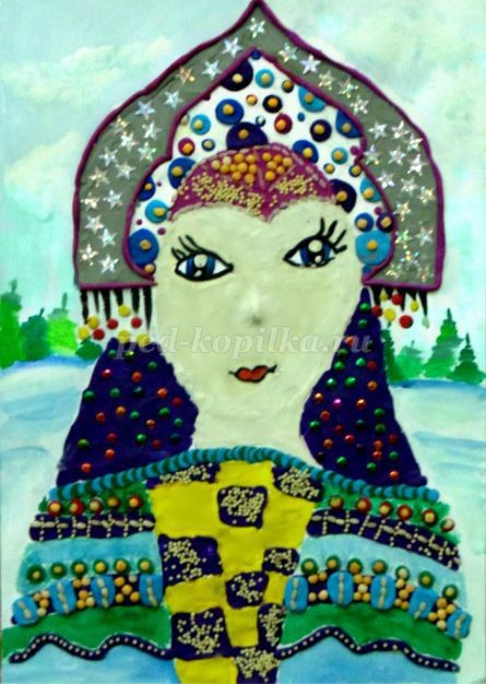 Пластилинография "Снегурочка": часть 2