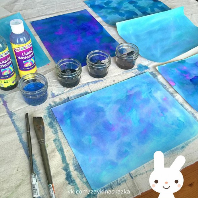 Звёздная ночь: урок рисования для детей