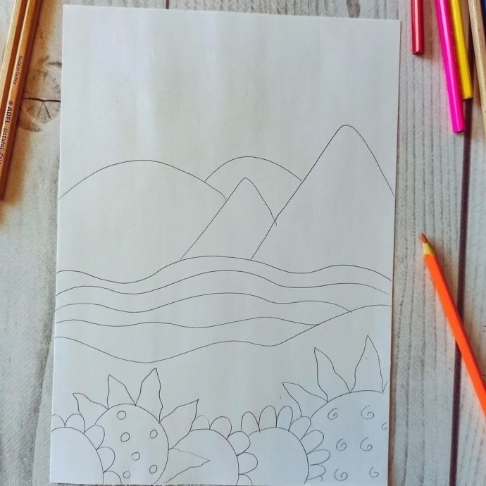 Пейзаж в стиле поп-арт Пейзаж в стиле поп-арт