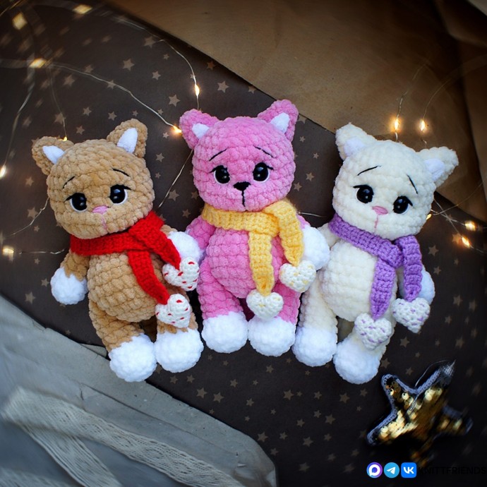 Плюшевые зайка и котик Плюшевые зайка и котик