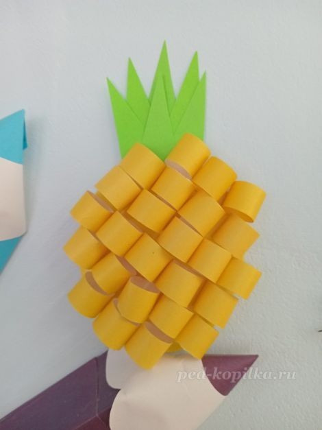 Объёмная аппликация "Ананас": часть 3 Объёмная аппликация "Ананас": часть 3