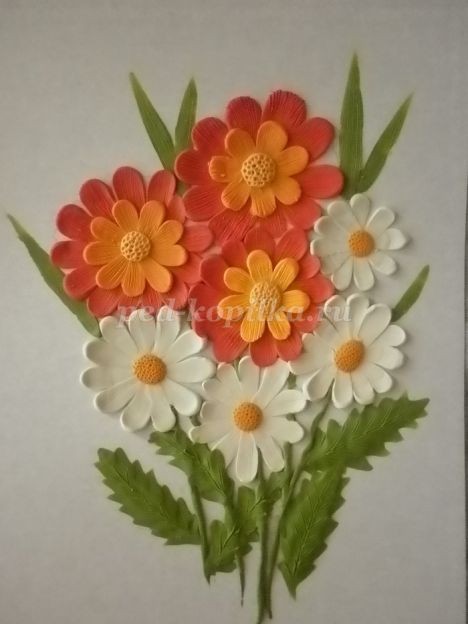 Пластилинография "Цветочки": часть 4 Пластилинография "Цветочки": часть 4