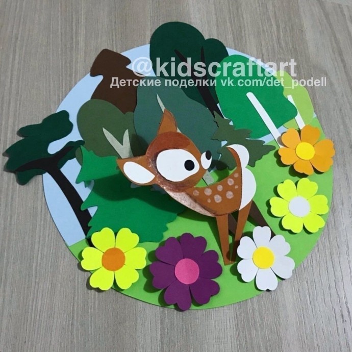 Детская аппликация "Берегите лес" Детская аппликация "Берегите лес"