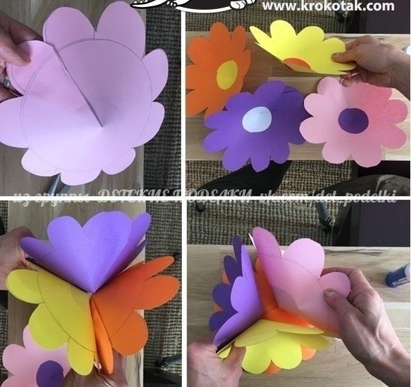 Спиральная цветочная гирлянда