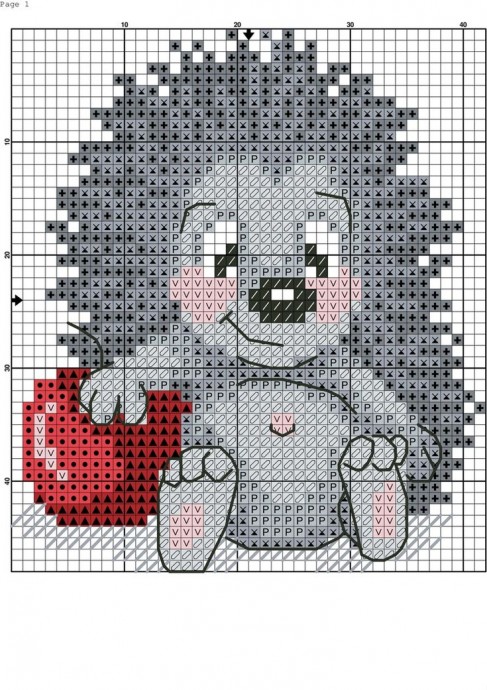 Схемы для детской вышивки: ёжик Схемы для детской вышивки: ёжик