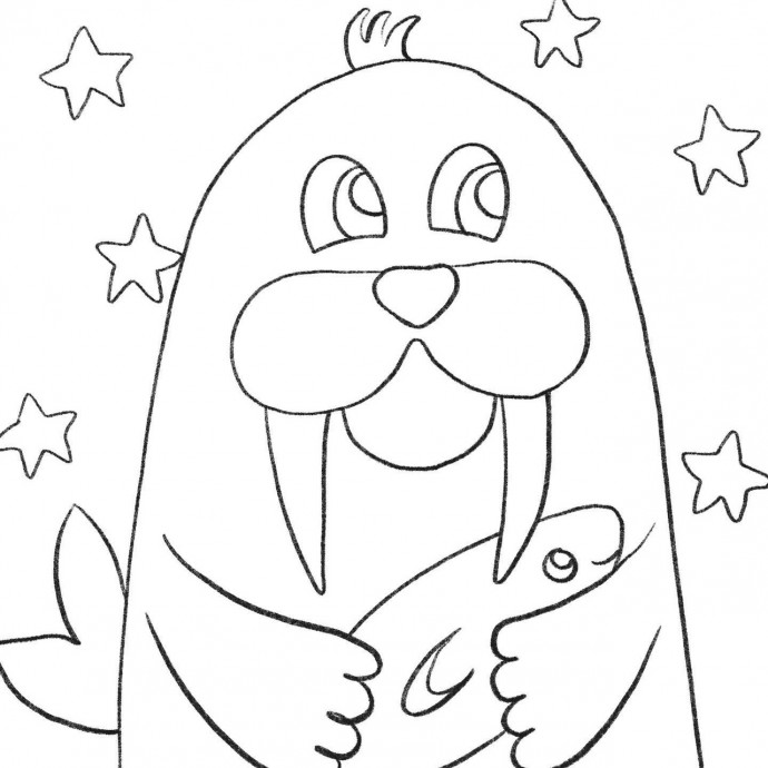 Рисуем с детьми моржа Рисуем с детьми моржа