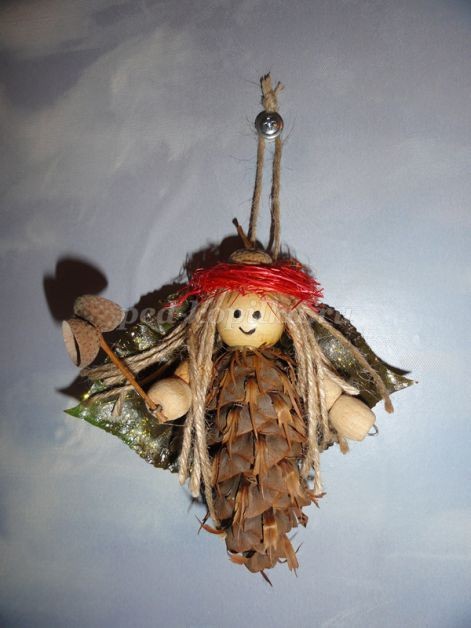 Подвеска из природного материала "Лесная фея": часть 2 Подвеска из природного материала "Лесная фея": часть 2