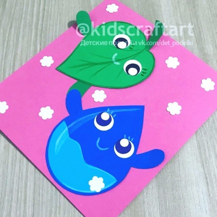 Детские поделки на тему экологии "Капелька и листик"
