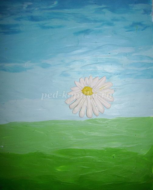 Пластилинография "Цветущий луг"