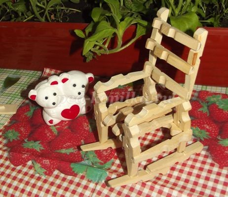 Кресло-качалка из прищепок: мастер-класс, часть 2 Кресло-качалка из прищепок: мастер-класс, часть 2