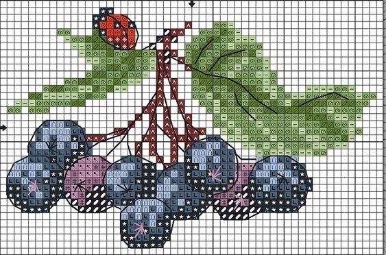​Вышиваем ягоды и виноград