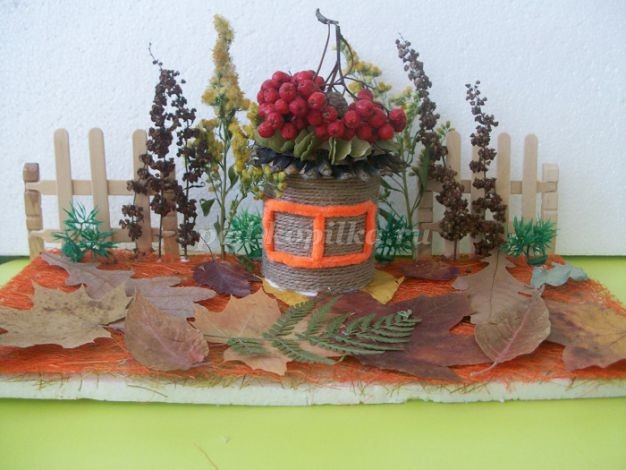 Настольная композиция из природного материала детскими руками: мастер-класс, часть 4