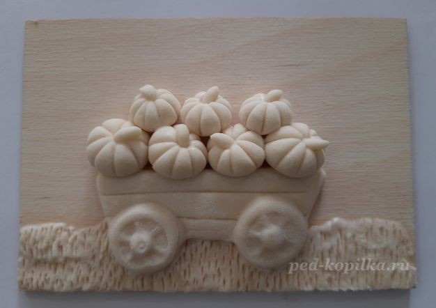 Осеннее панно с тыквами из солёного теста: часть 1 Осеннее панно с тыквами из солёного теста: часть 1