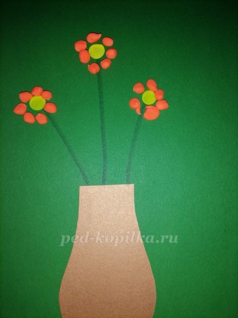 Пластилинография: цветы: часть 3 Пластилинография: цветы: часть 3