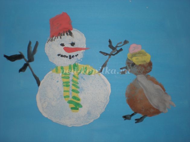 Рисуем снеговика: часть 2 Рисуем снеговика: часть 2