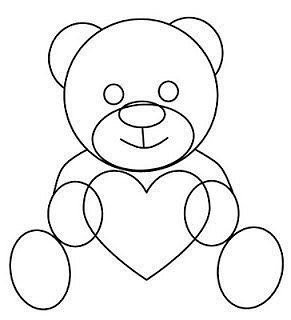 Рисуем влюбленного медвежонка