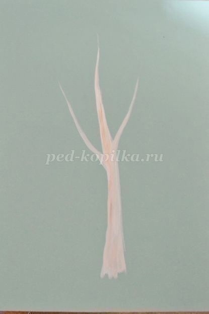 Березка гуашью