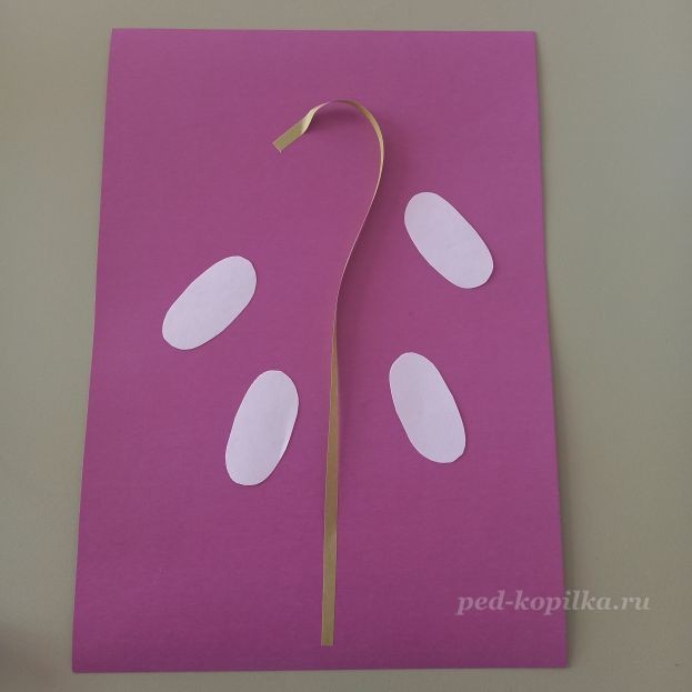 Объёмная аппликация "Подснежники" Объёмная аппликация "Подснежники"