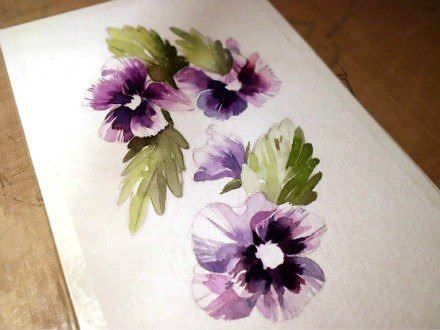 Рисуем анютины глазки