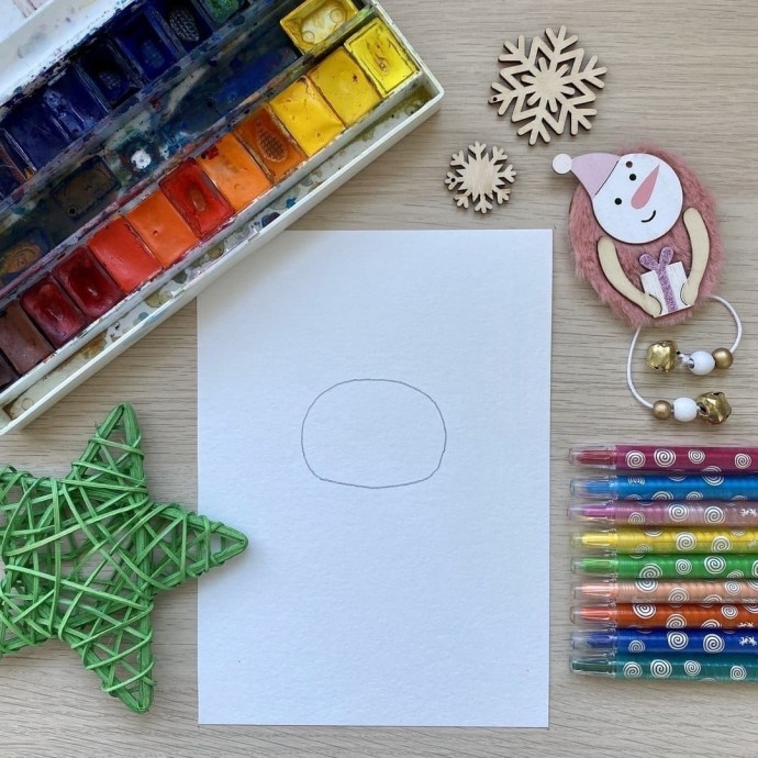 Рисуем снеговика