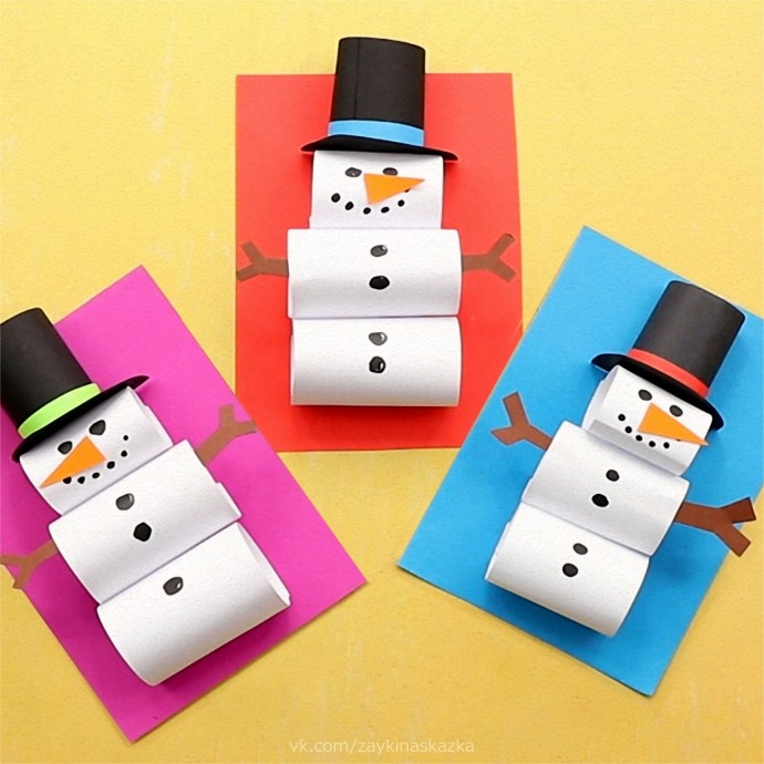 Объёмный снеговик