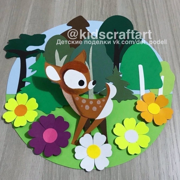 Детская аппликация "Берегите лес" Детская аппликация "Берегите лес"