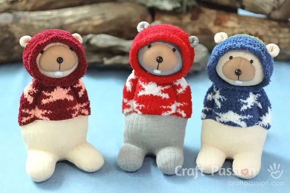 Обаятельные мишки из носков Обаятельные мишки из носков