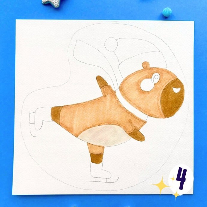 Рисуем новогоднюю капибару Рисуем новогоднюю капибару