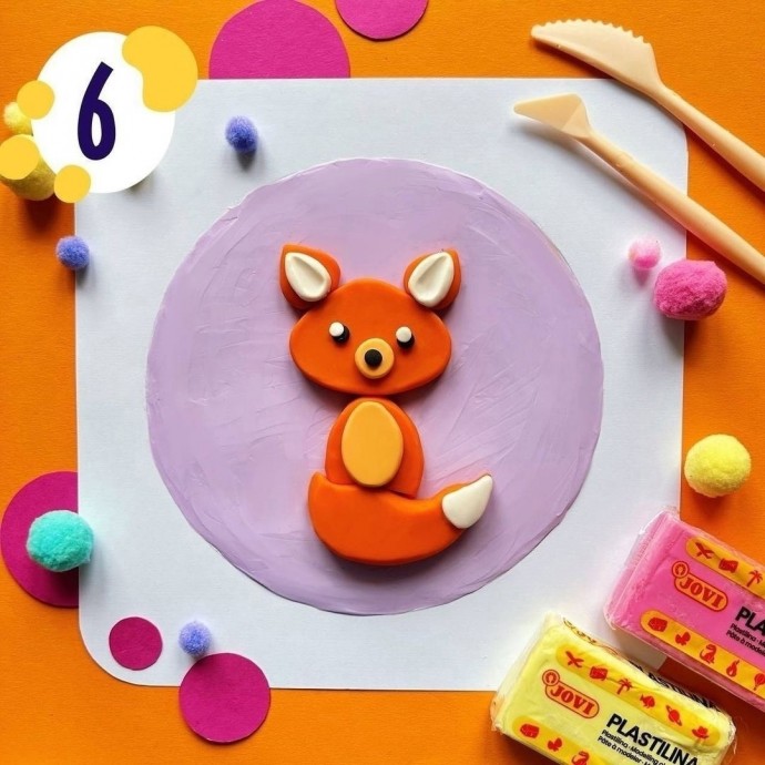 Рисуем пластилином лисичку Рисуем пластилином лисичку
