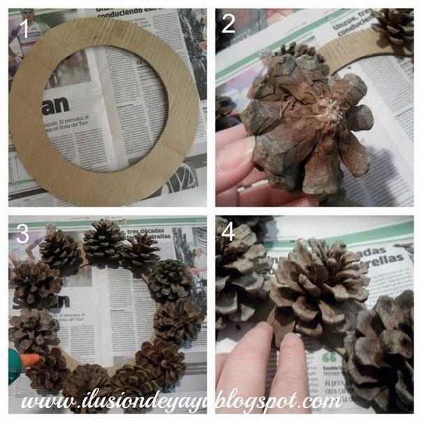 ​Веночек из шишек