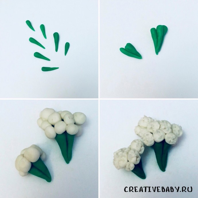 Лепим овощи из пластилина