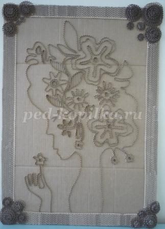 Панно из упаковочного картона: часть 2 Панно из упаковочного картона: часть 2