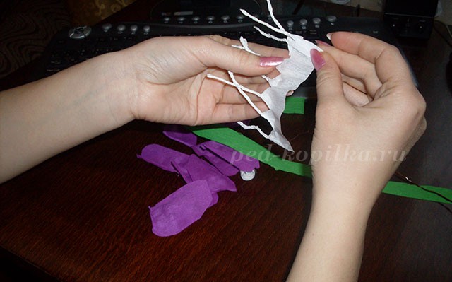 Крокусы из гофрированной бумаги: часть 2