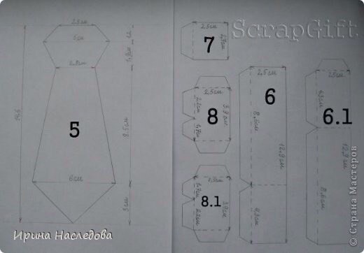 Мастер-класс коробочки в виде галстука